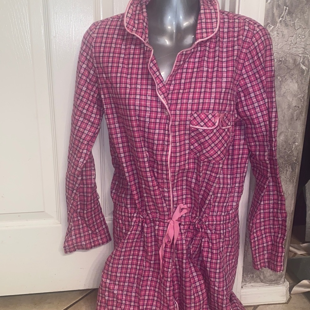 Victoria’s Secret Pink Plaid Night Sleep Shirt - Picture 2 of 9